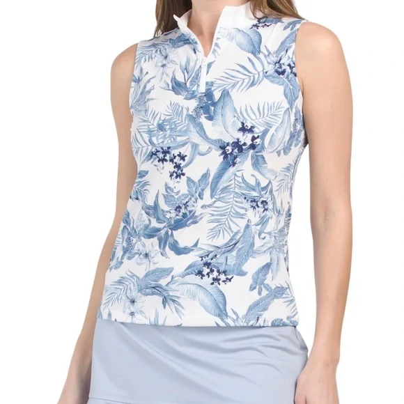 Tommy Bahama Women’s Golf Tank Top Quarter Zip Pull On - Picture 6 of 7